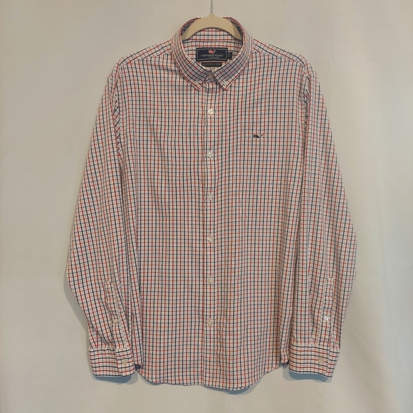 Vineyard Vines Other - Vineyard Vines Mens Long Sleeve Button-Down Slim Fit Whale Shirt Size Large